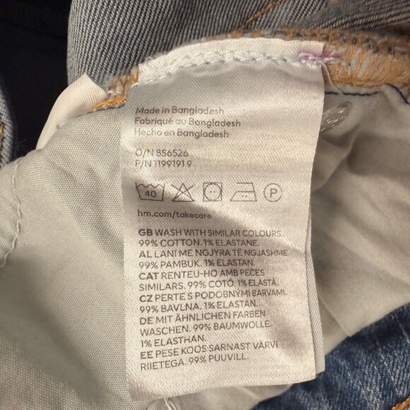 H&M &Denim High-Waisted Wide-Leg Jeans – Size 4 (Y2K Baggy Fit) - Picture 9 of 9